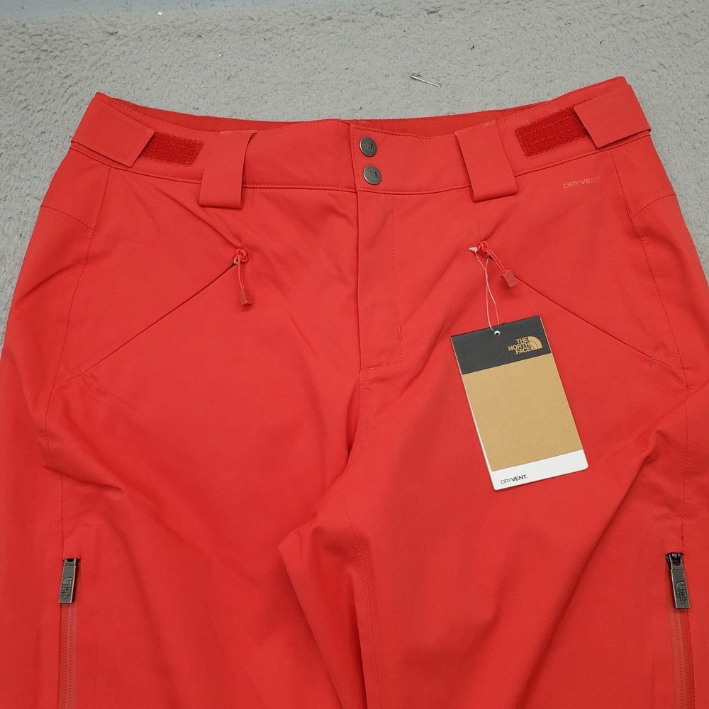 The North Face Lenado Ski Snow Pants Womens Large Red Slim Fit Ankle Zip Outdoor - Picture 10 of 13